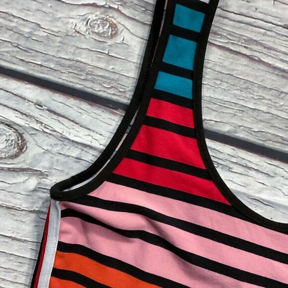 Derek Heart Womens Dress size Small Multicolor Stripe Soft Stretch Tank Sundress - Picture 4 of 10